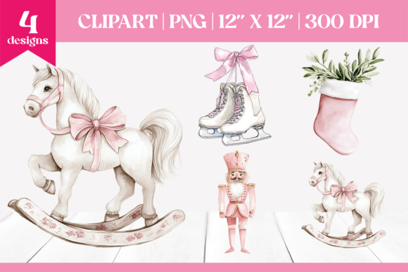 Download Pink Christmas Rocking Horse Clipart - Rocking horse Collection