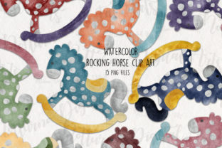 Download Watercolor Rocking Horse Clipart. Horse - Rocking horse Collection