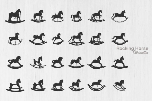 Download Rocking Horse Silhouette, Toy Horse Svg - Rocking horse Collection