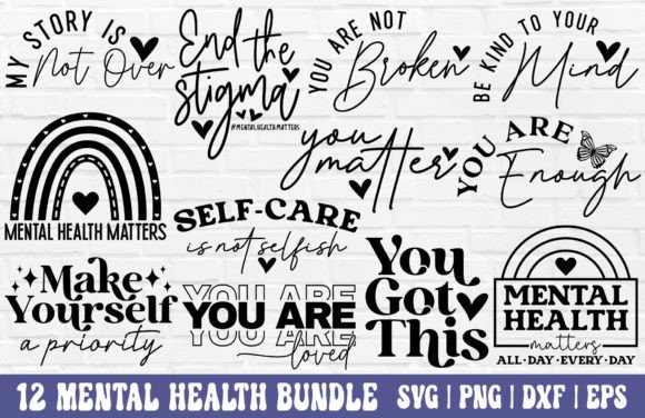 Download Mental Health SVG Bundle - Self Love SVG - Mental health svg bundle Collection