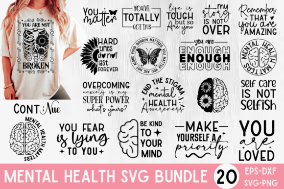 Download Mental Health SVG Bundle,Self Care Svg - Mental health svg bundle Collection